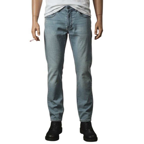 Origin USA Other - Origin USA Fighter Fit  D68 Jeans Men 32x32 USA Made Light Wash Distressed Denim